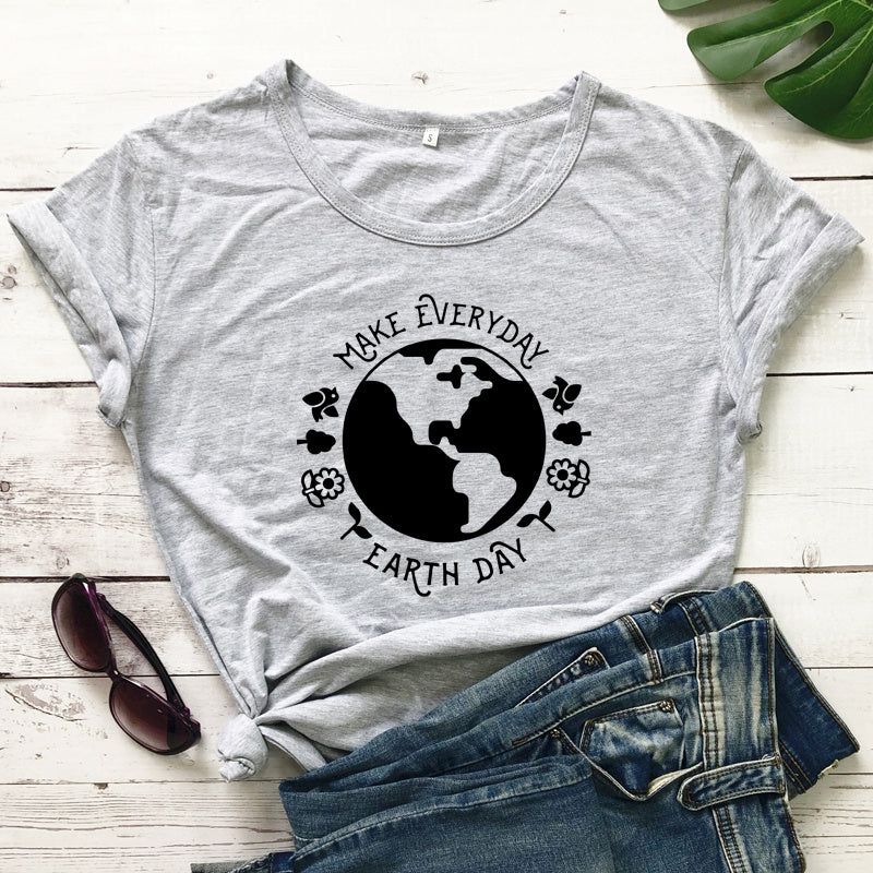 T Shirt Fashion Female Pattern Vegetarian Ecology