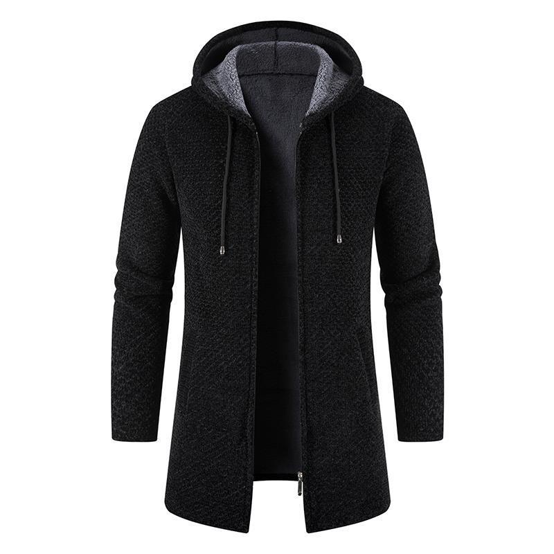 Plush Thickened Coat Men Medium Long