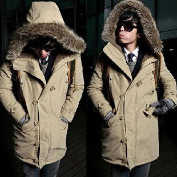 Men's Warm Overcoat Winter Coat Parka Cotton Jackets