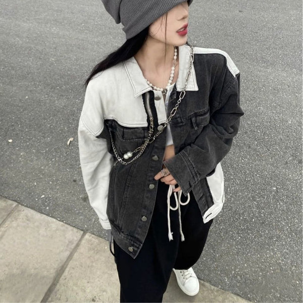 Denim Coat Female Retro Hong Kong Style