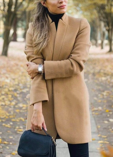 Long Wool Coat Warm Elegant Winter Coat Female Plus Size