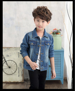 children girls ripped denim jacket kids boys kinny coat tops