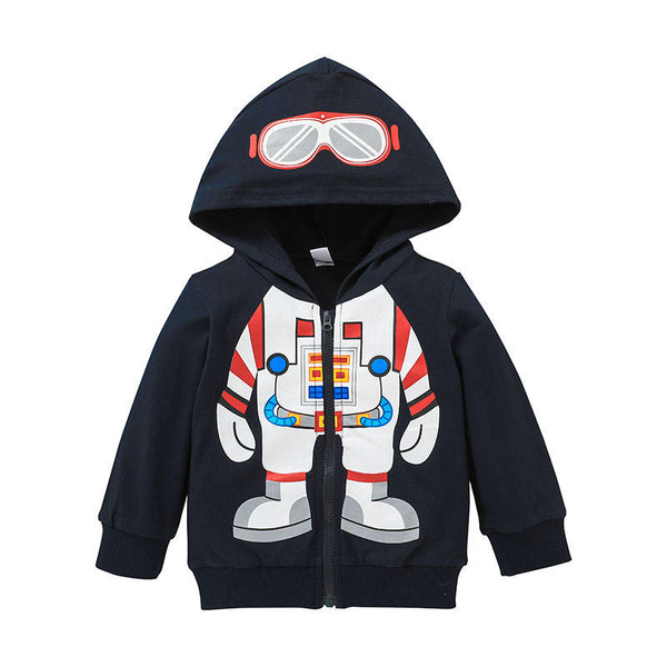 Children's Hooded Tops Jackets Kids Zipper Shirts