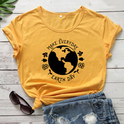 T Shirt Fashion Female Pattern Vegetarian Ecology