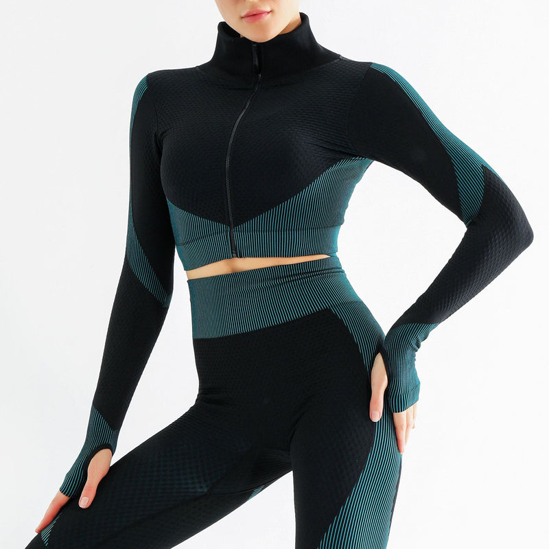 Yoga sets female sport gym suit