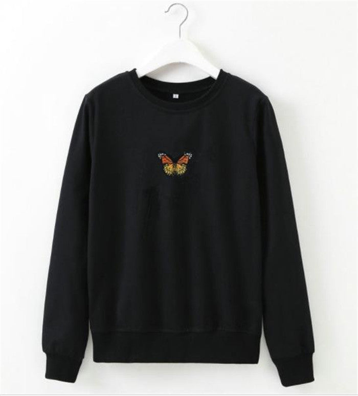 Sweat-shirt Avec Broderie Papillon