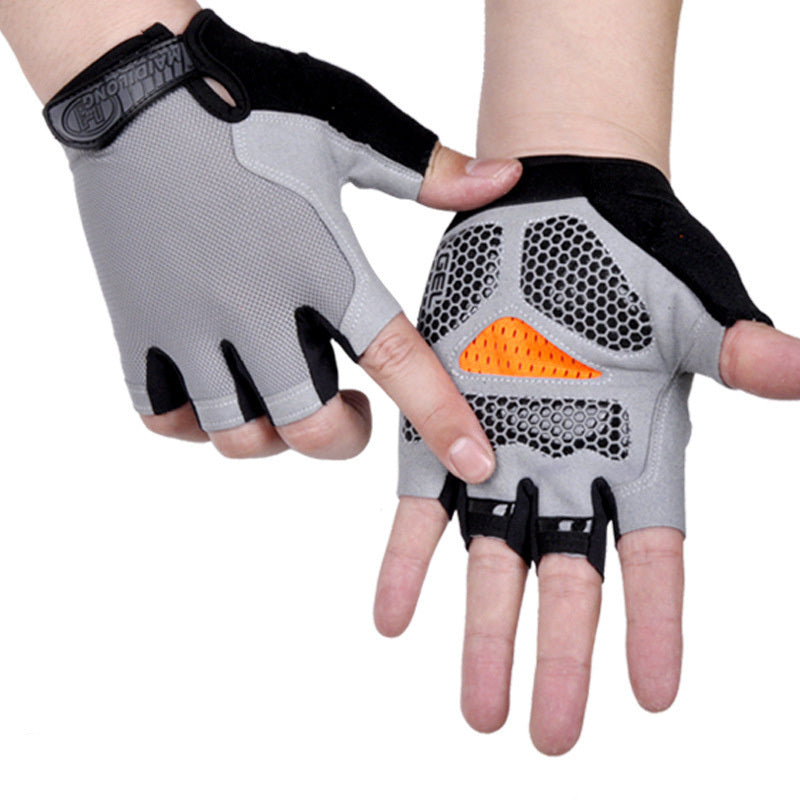 HOT Cycling Anti-slip Anti-sweat Men Women Half Finger Gloves