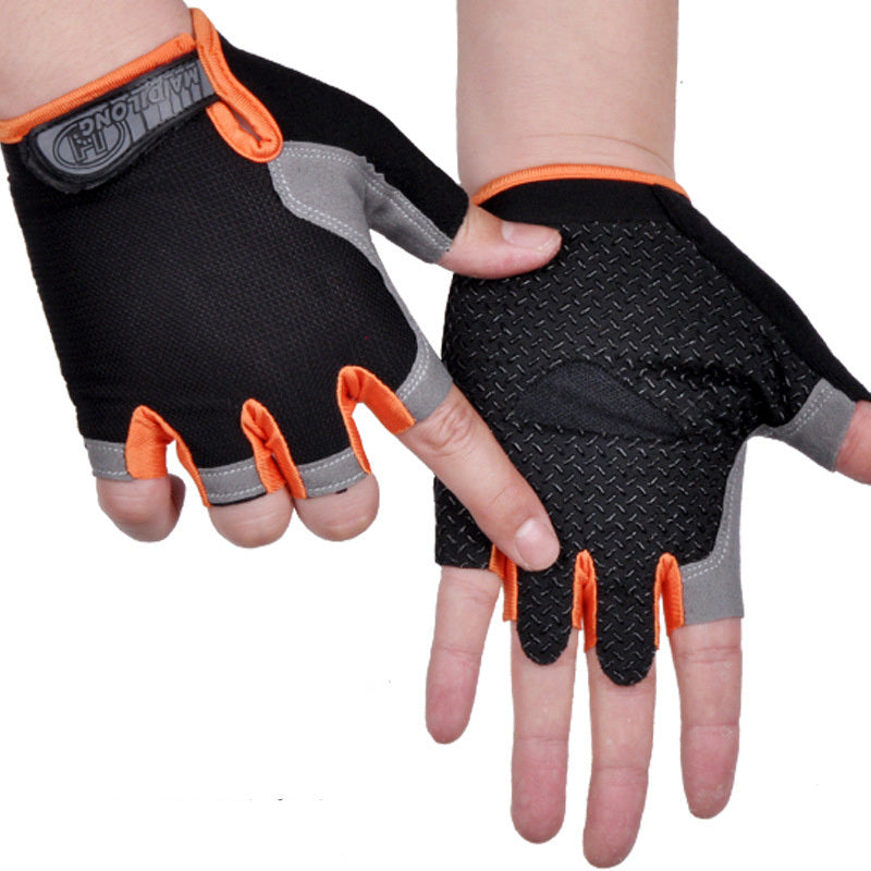 HOT Cycling Anti-slip Anti-sweat Men Women Half Finger Gloves