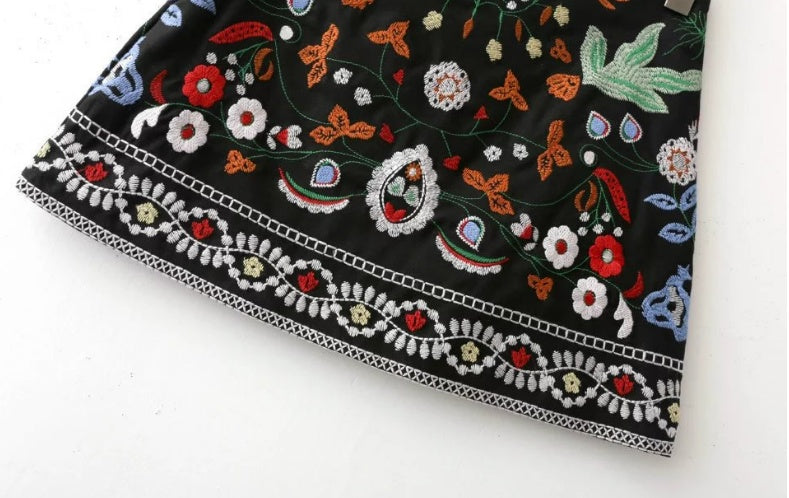 Charmma Embroidered Floral Skirts