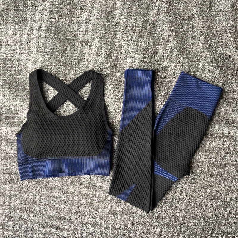 Yoga sets female sport gym suit