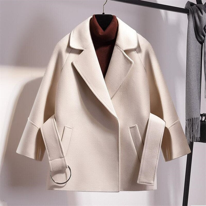 Woolen Coat Female Autumn Winter Woolen Coat Student Short