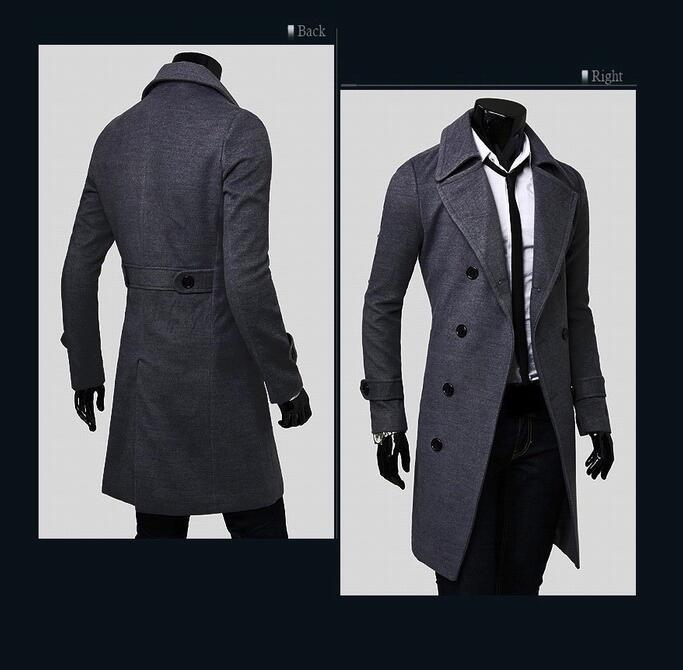 Men Long Trench Coat