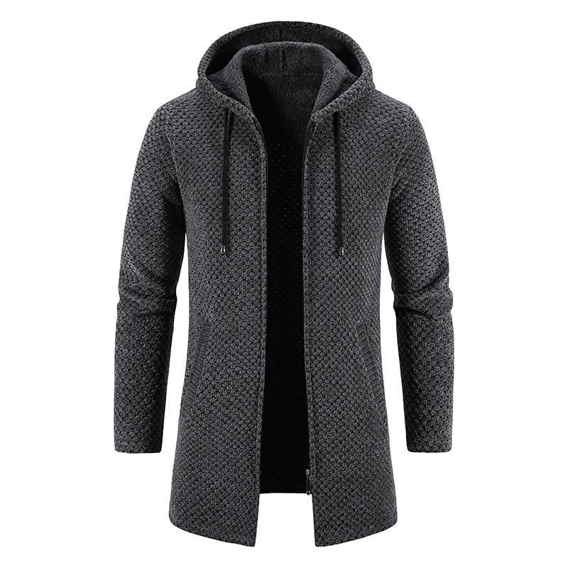 Plush Thickened Coat Men Medium Long