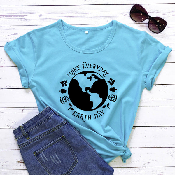 T Shirt Fashion Female Pattern Vegetarian Ecology