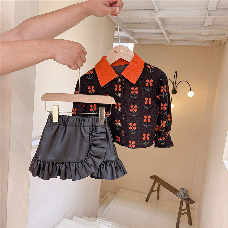 Autumn Children's Autumn Short Skirts Buttocks  Autumn And Winter Skirts