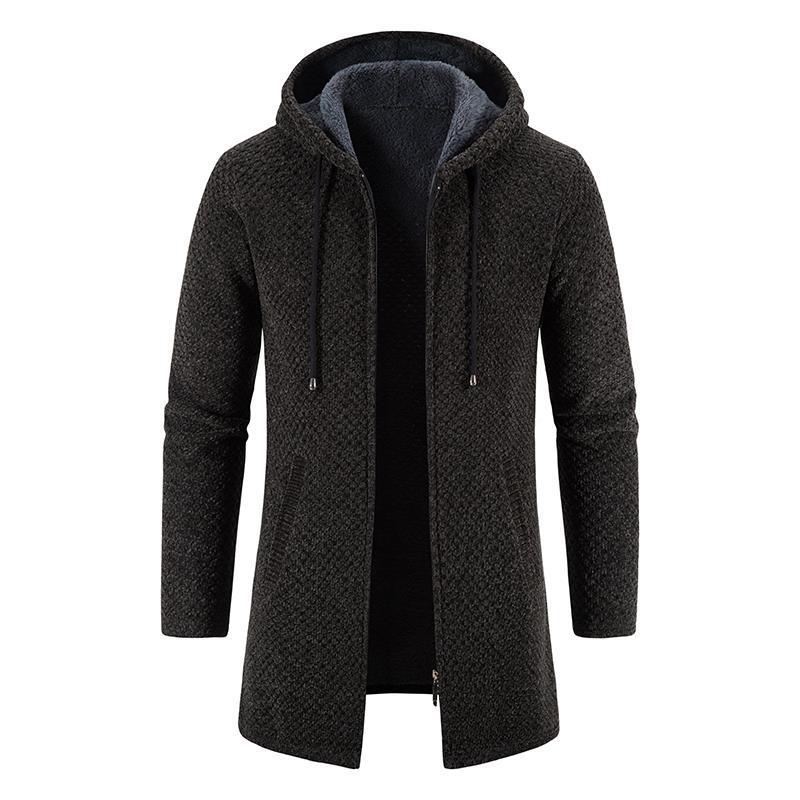 Plush Thickened Coat Men Medium Long