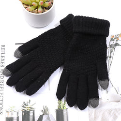 Men And Women Outdoor Cycling Fleece Warm Touch Screen Gloves