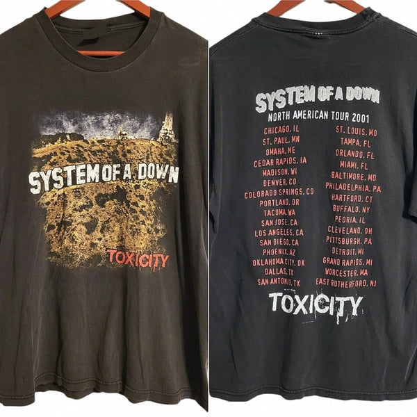 Vtg System Of A Down Toxicity Tour T-Shirt Unisex S-3Xl Vm4569