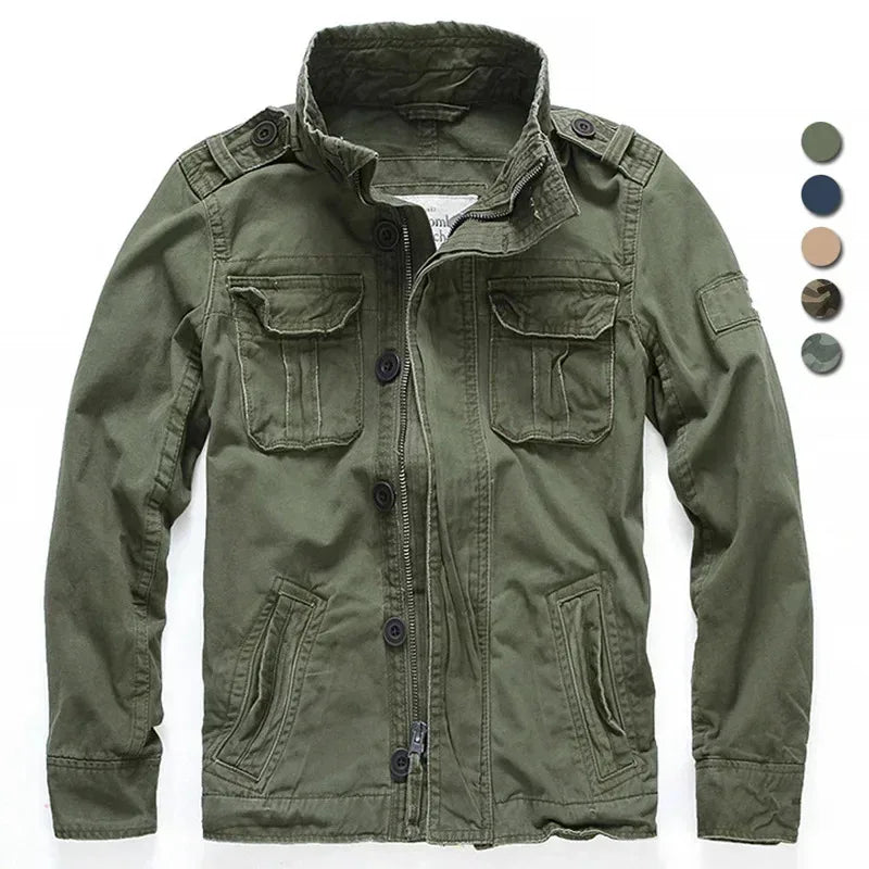 Men Jacket Men M65 Denim Retro Cargo Jacketes Outdoor Multi Pockets Camo Tops Field Casual Fashion Hiking Coats Uniform