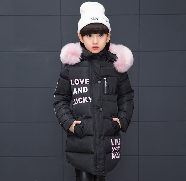 Girls' cotton-padded jackets