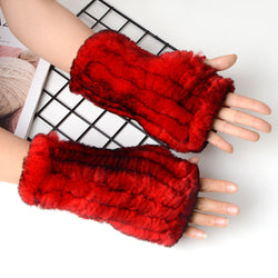 Autumn And Winter Warm Thickening Female Student Writing Knitted Gloves