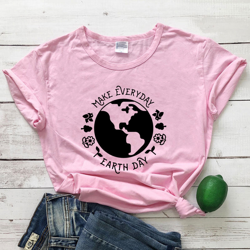 T Shirt Fashion Female Pattern Vegetarian Ecology