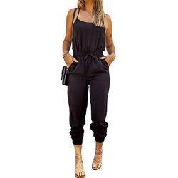 Slim Nine-point Leggings With Elastic Waistband Jumpsuit Female