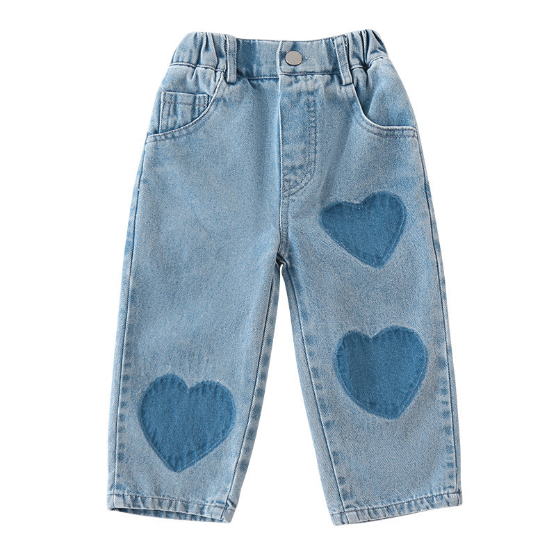 Children Soft Jeans Casual Straight Trousers