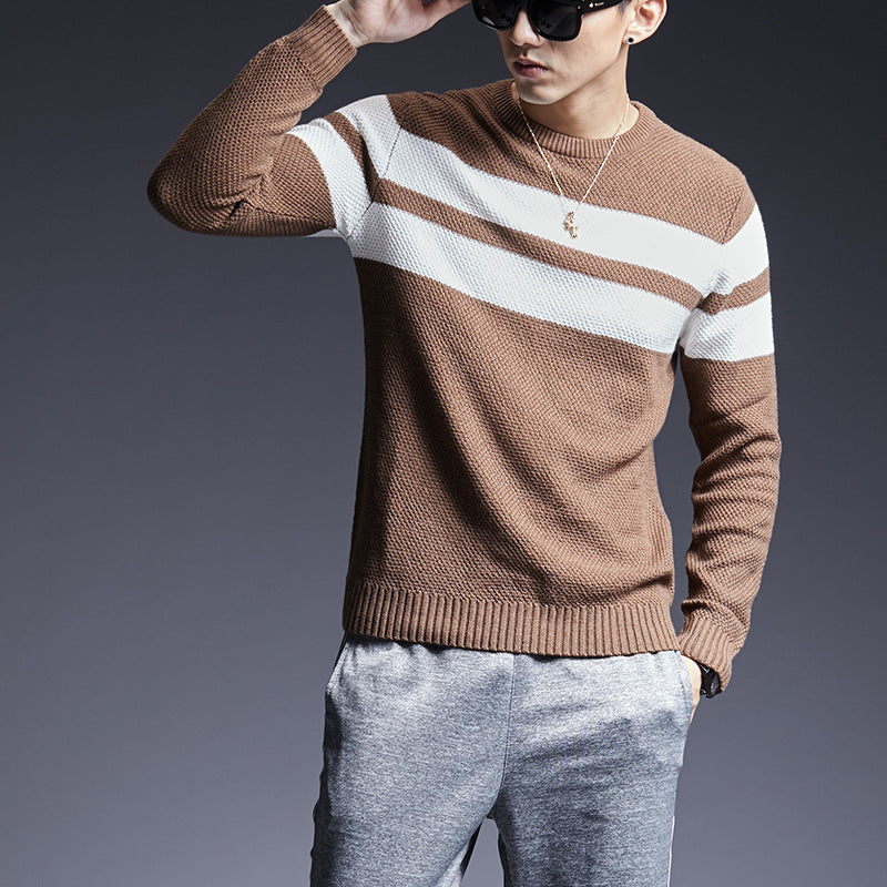 Men's Sweater All-match All-match Sweater Striped Sweater Men