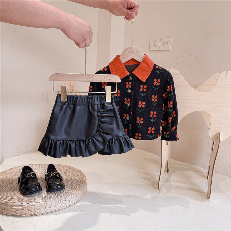 Autumn Children's Autumn Short Skirts Buttocks  Autumn And Winter Skirts